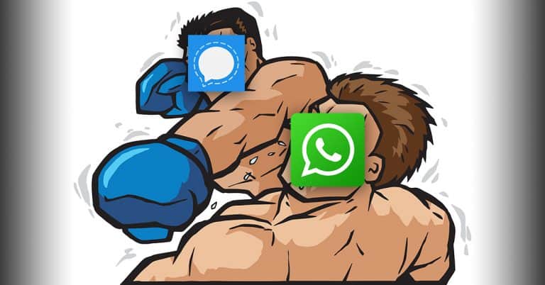 Signal punching WhatsApp in the face.